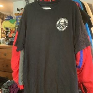 2nd amendment tee T-shirt double Gangster Affiliate Short Sleeve Black Color